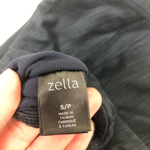 Zella by Nordstrom Navy athletic running leggings with mesh detail down leg - Picture 11 of 14